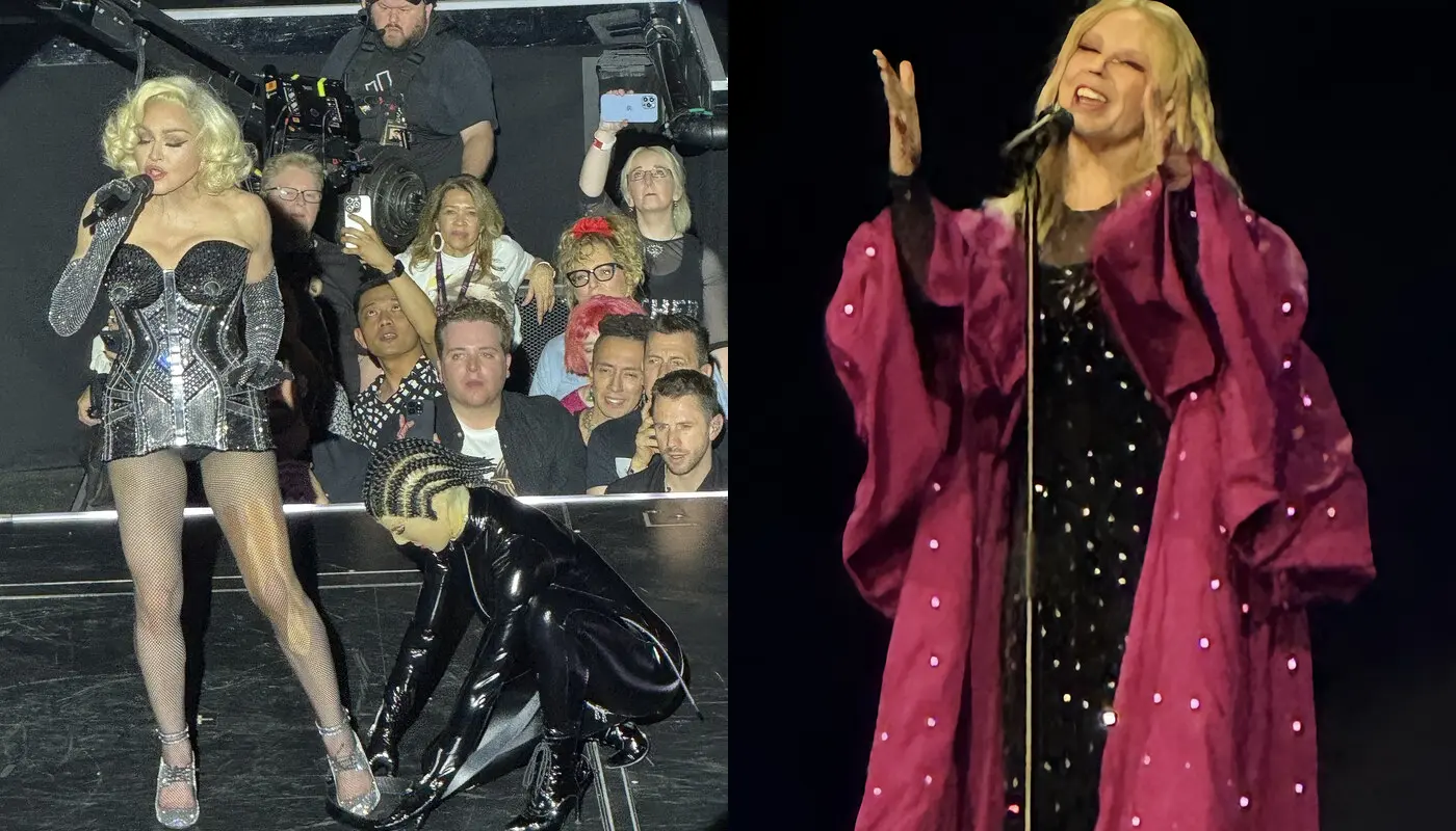 Madonna ve Kylie Minogue sahne fotoğrafları